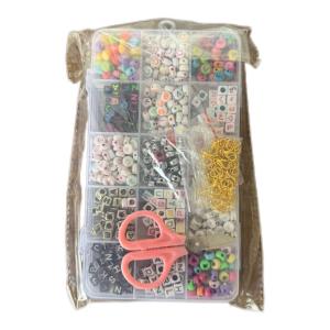 طقم صنع الأساور والإكسسوارات بالحروف , HAOGE DIY Beads Kit