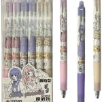أقلام الحبر مع مساحة خاصة، أقلام بتصميم أنمي