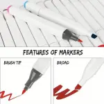 ألوان، ماركر، 96 لون، 80لون, رأس مزدوج  (Superior Art Marker) أقلام التلوين الفنية
