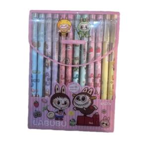 طقم أقلام جل ملونة “لابوبو” – 12 لون
