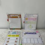 وسائل تعليمية  قابلة للكتابة والمسح ، مع قلم سبوري، غير ممغنطة