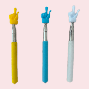 مؤشر تعليمي على شكل يد، عصا التأشير، عصا التتبع