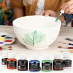 طقم ألوان سيراميك احترافية – 12 لون مع فرشاة/ ceramic paint 🎨