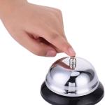 جرس مدرسي وتعليمي ،جرس  استقبال مكتبي كلاسيكي فضي (Classic Silver Desk Bell)🔔 🔔