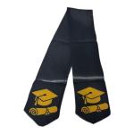 أوشحة تخرج  (الوشاح الأسود بخط وشكل ذهبي) مميز،وشاح