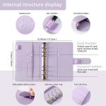 دفتر ، محفظة، ملف ميزانية مع مغلفات نقدية قابلة لإعادة الاستخدام