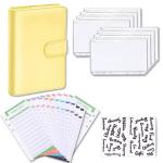 دفتر ، محفظة، ملف ميزانية مع مغلفات نقدية قابلة لإعادة الاستخدام