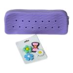 محفظة، مقلمة سيليكون مزينة بملصقات كرتونية قابلة للفصل