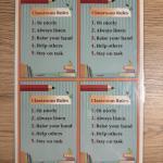 ملصقات قواعد الصف باللغة (عربي/إنجليزي)