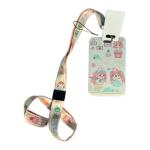 حامل بطاقة كرتونية مع تعليقة عنق - تصميم بناتي لطيف