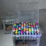 ألوان، ماركر، 96 لون، 80لون, رأس مزدوج  (Superior Art Marker) أقلام التلوين الفنية