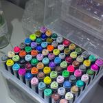 ألوان، ماركر، 96 لون، 80لون, رأس مزدوج  (Superior Art Marker) أقلام التلوين الفنية