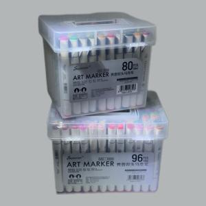 ألوان، ماركر، 96 لون، 80لون, رأس مزدوج  (Superior Art Marker) أقلام التلوين الفنية