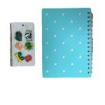 دفتر المدرسة الأزرق الجذابة،دفتر مدرسي