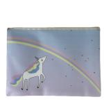 ملف يونيكورن مع قوس قزح وخلفية بنفسجية