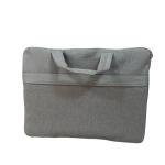 حقيبة لابتوب رمادية أنيقة بحزام كتف قابل للفصل