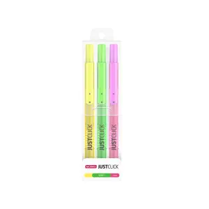 طقم هايلايتر جست كليك (٣ أقلام)  JUSTCLICK Highlighter Set / 3