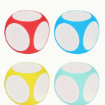 ، مكعب ،حجر النرد بأوجه فارغة للكتابة مكعبات