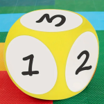 ، مكعب ،حجر النرد بأوجه فارغة للكتابة مكعبات