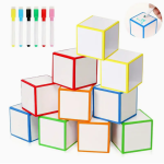 حجر النرد ذو الأوجه القابلة للكتابة ، سطح سبوري ،مكعب ،مكعبات